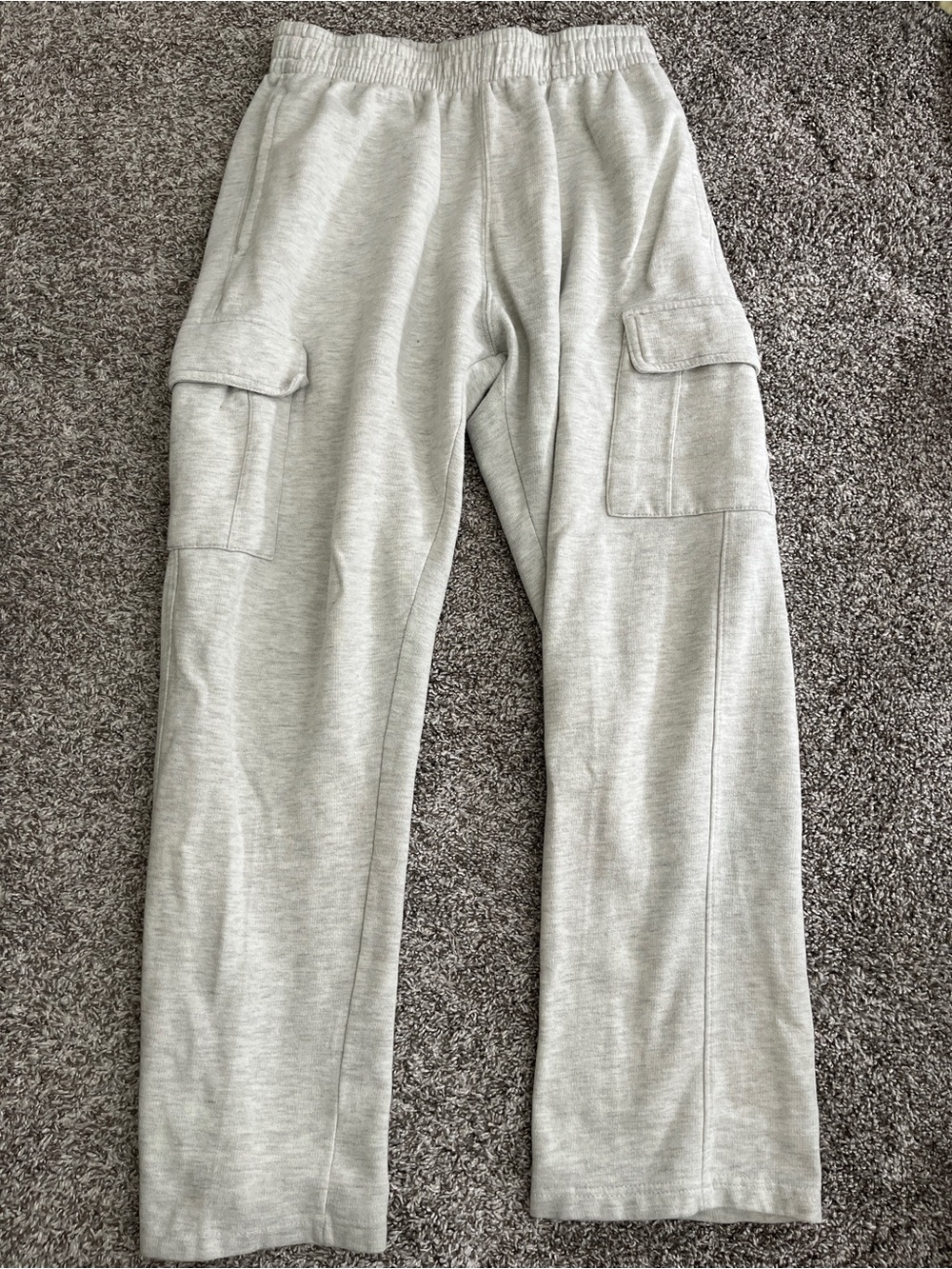 Tec One Light Gray Cargo Straight Leg Sweatpants